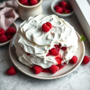 Resep Raspberry Pavlova